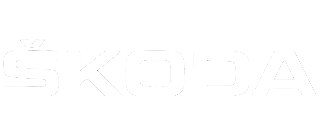 Logo skoda blanc